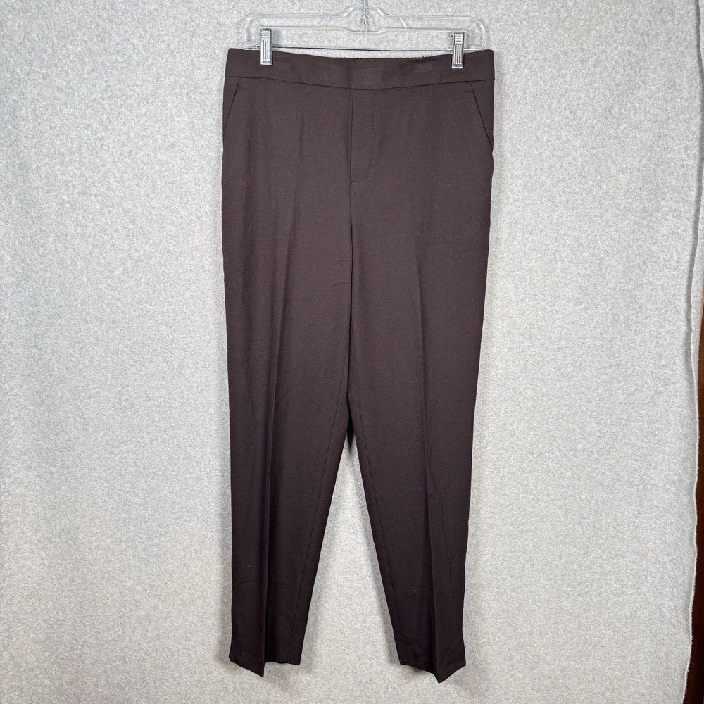 Banana Republic Hayden Straight Leg Pants Camel Brown Sz 6 Elastic Waist Pull On